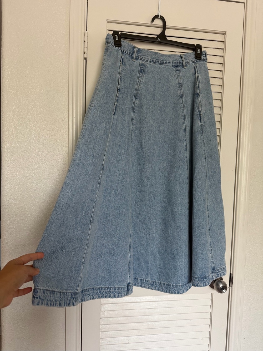 Madewell Vintage Wash Denim Midi Skirt NWT Size 28 Effortless Old Money Chic - Picture 4 of 10